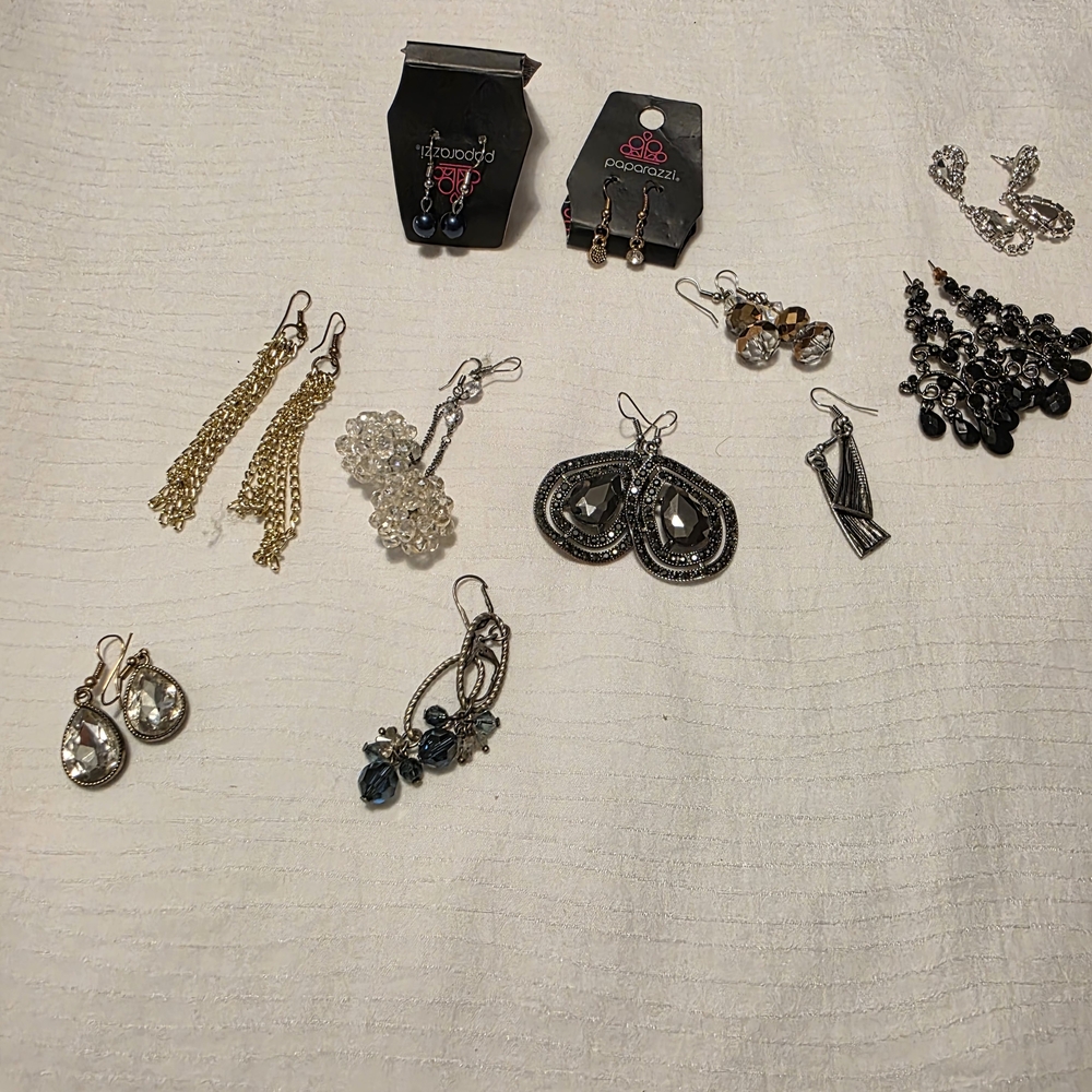 Talbots Elegant Earring Set in Gold, Silver, and Black